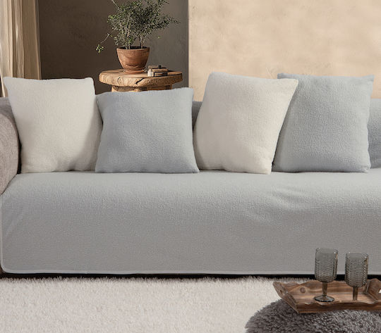 Nef-Nef Homeware Фотьойл Throw Космат 180x180см Сребрист