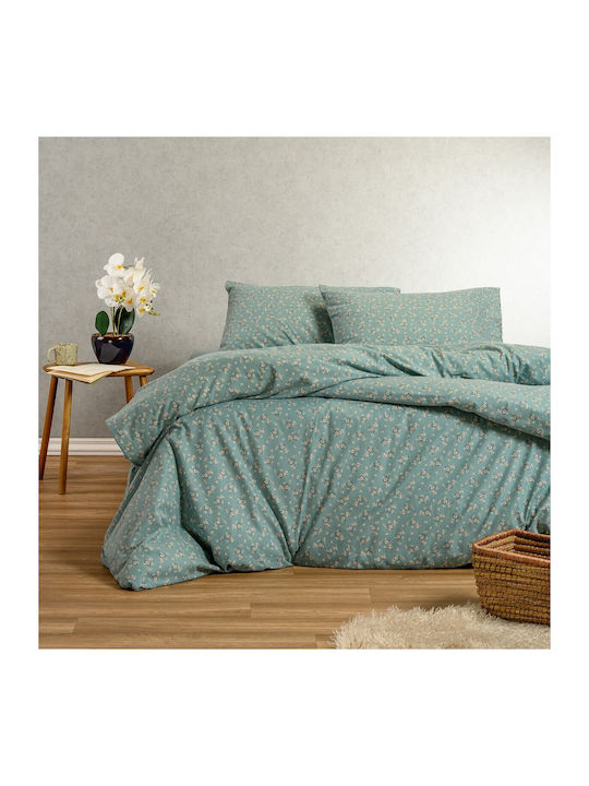 Melinen Cotton Duvet Cover Single 165x245 Fay Petrol Blue
