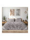 Beauty Home Set Husă de Pilotă Flanel Single cu Față de Pernă 160x240 Leonardo Art 12333 Gri