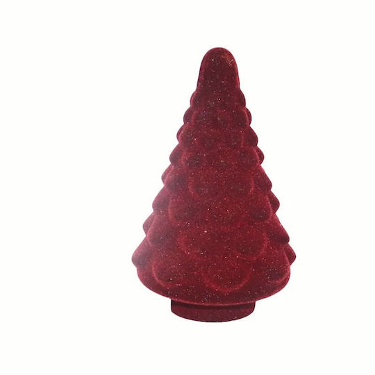 Christmas Decorative Glass Tree 18cm Burgundy