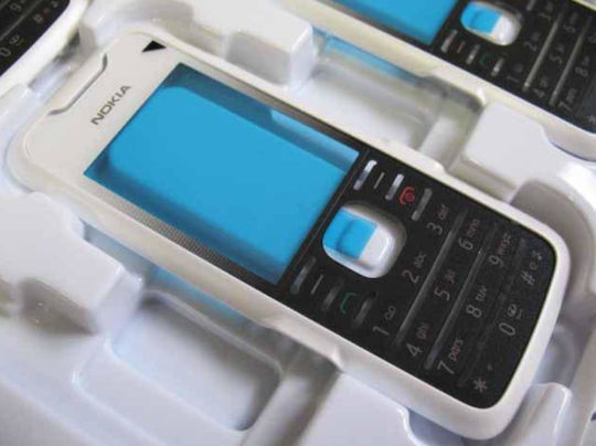 Nokia 7210 Supernova Front Cover + Lens Latin F White Pink