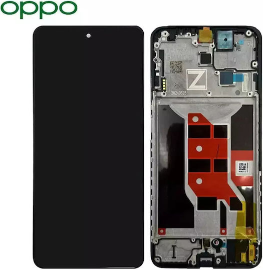 Oppo Οθόνη με Μηχανισμό Αφής και Πλαίσιο για Oppo Reno 12 F (Μαύρο)