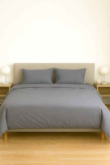 Τ180 Pillowcase with Envelope Cover Γκρι Ραφ 53x73cm.