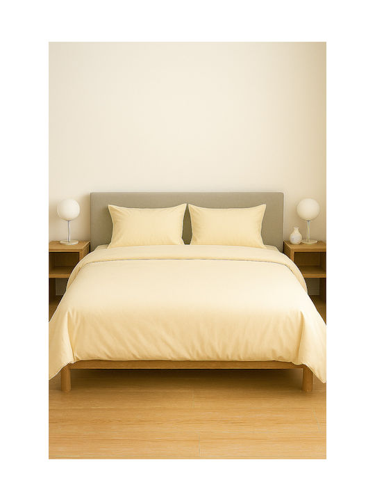 Τ180 Pillowcase with Envelope Cover Ecru 53x73cm.