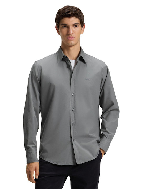 Boss Μακρυμάνικo Πουκάμισο Grey