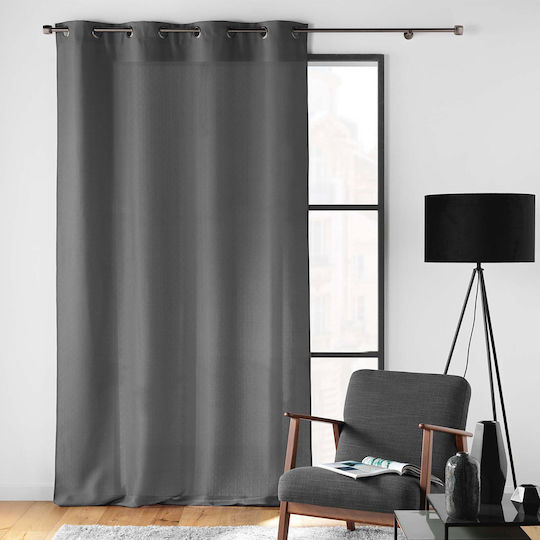 Soline Grommet Curtain Gray 140x260cm