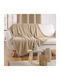 L-c Wooly Κουβέρτα Fleece Καναπέ 125x150εκ. Beige