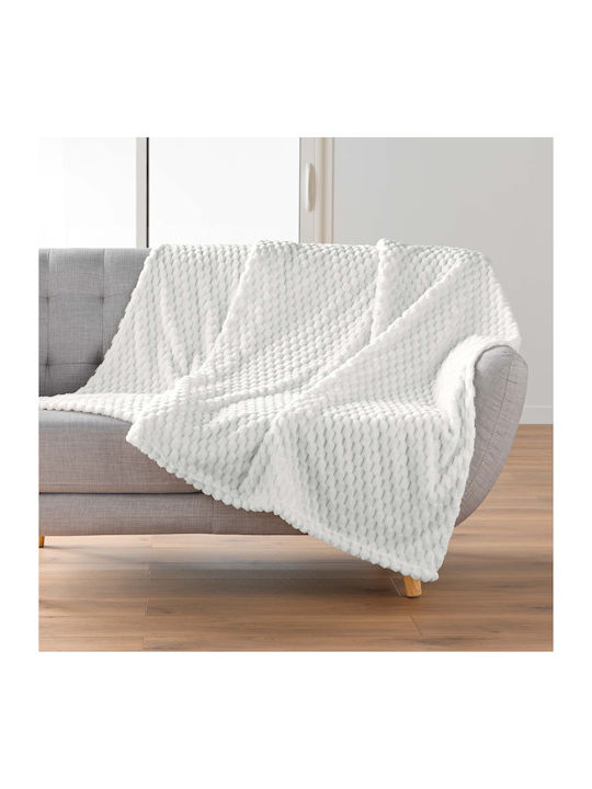 L-c Mini Fleece Blanket Sofa 125x150cm Naturel