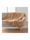L-c Mini Fleece Blanket Sofa 125x150cm Camel