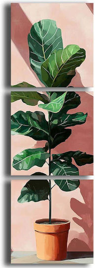 Πίνακας Καμβάς Σετ 3τμχ 748myl1101 45x45cm Multi Wallity Τετράγωνοι Ξύλο Καμβάς
