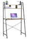 Desk Lyndale Wooden Oak/Black with Metal Legs 84x46x142cm