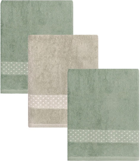 Kentia Πετσέτα Προσώπου Manuel 50x90εκ. 10 3τμχ Βάρους 360gr/m²