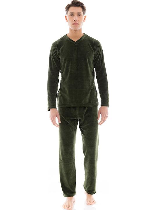 Ulisse Ulisse Herrenpyjama Baumwollene Olive