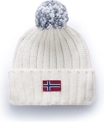 Napapijri Semiury Beanie Γυναικείος Σκούφος Πλεκτός σε Λευκό χρώμα
