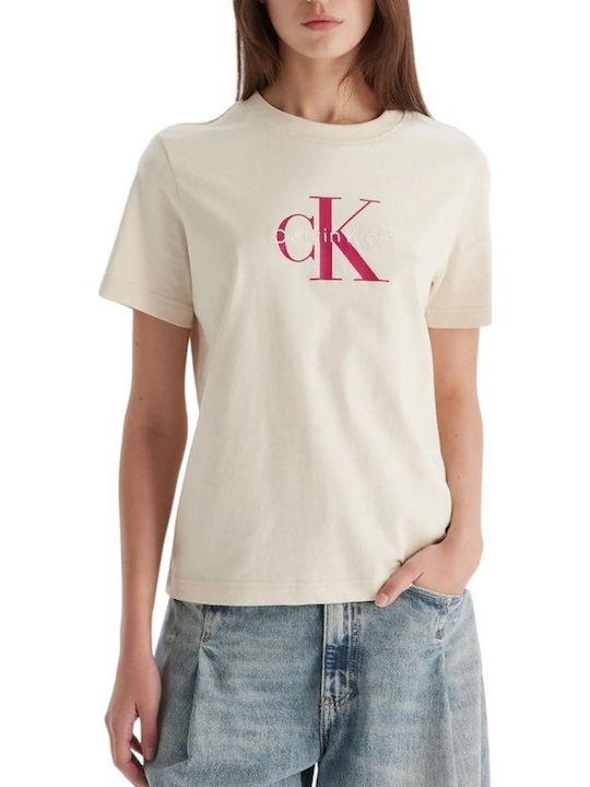 Calvin Klein Women's T-shirt Ecru