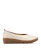 Leather Women's Loafers in White Color