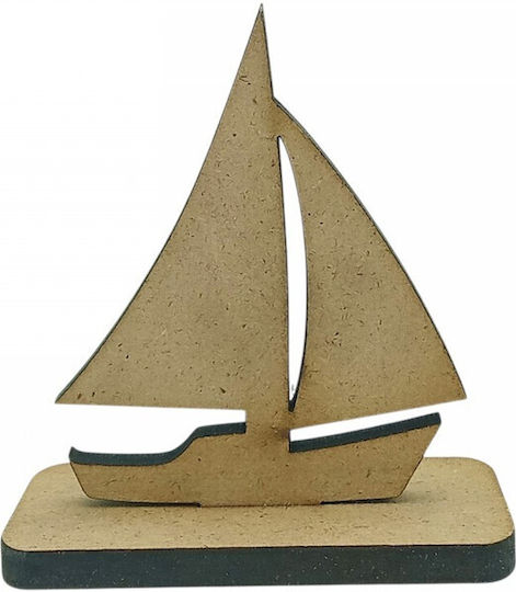 Handgefertigt Tischplatte Glücksbringer Boot aus Holz 1Stück