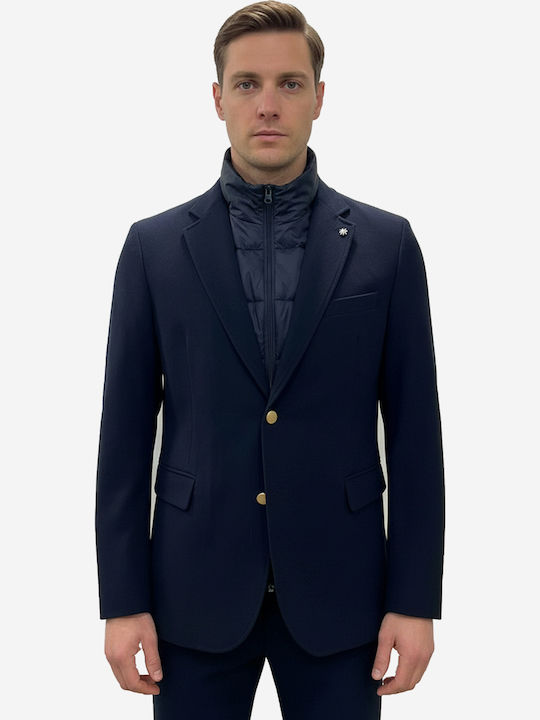 Manuel Ritz Men's Suit Jacket Blue 3932G2658YC-Blue