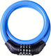 Bicycle Cable Lock Combination 10.5x700mm Blue