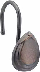 Set Decorative Shower Curtain Hooks Jup 5313131 Drop Shape Metal Bronze 12 Pieces Set Decorative Shower Curtain Hooks Jup 5313131 Drop Shape Metal Bronze 12 Pieces