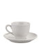 Kutahya Porselen Set of Cups Coffee Porcelain White 6pcs