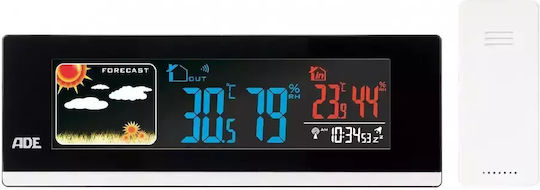 ADE 203659864 Drahtlos Wetterstation Digital Tischplatte Schwarz