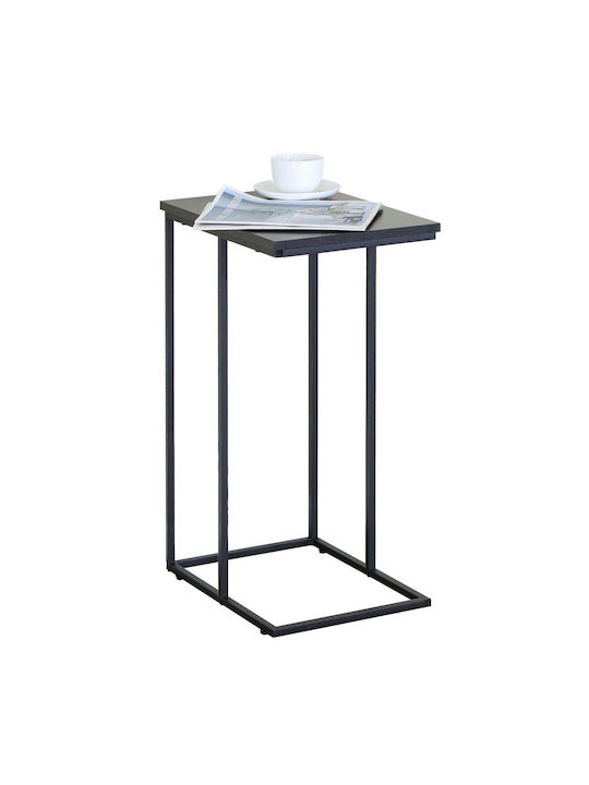 Rectangular Măsuță auxiliară Trenton Metalica Black Marble L40xW30xH66cm.