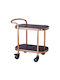 Temno Oval Glass Side Table Copper Black M95xP52xH100cm