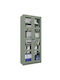 Office Storage Cabinet Lucas Glass Green 80x37x190cm