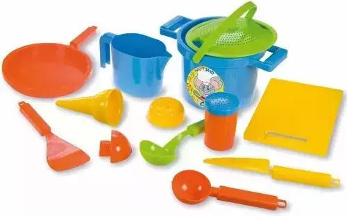 Детски Плажни Игри За Пясък Подредба Lena 9274-16 1-33 Happy Cooking 13 Бройки 2+