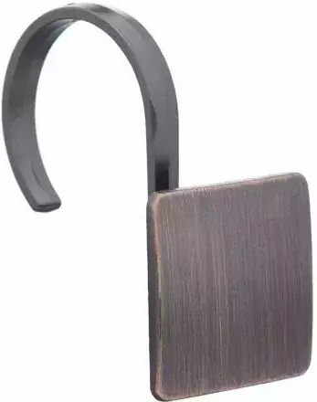 Set Decorative Shower Curtain Hooks Jup 5313278 Classic Square Shape Metal Bronze 12 Pieces Set Decorative Shower Curtain Hooks Jup 5313278 Classic Square Shape Metal Bronze 12 Pieces