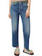 Women's Jean Trousers in Straight Line Blue Dream