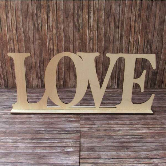 Дървена Табела Love 52x21см