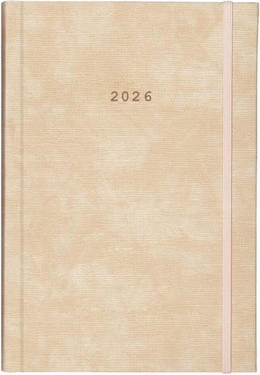 Next Ημερολόγιο 2026 Bali Ημερήσιο Δετό Μπεζ Λάστιχο 17x25εκ Δυνατότητα Εκτύπωσης