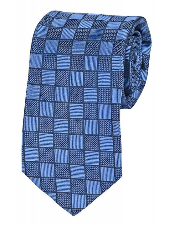 Epic Ties Seven 11 Men's Silk Tie with Printed Pattern in Blue Color