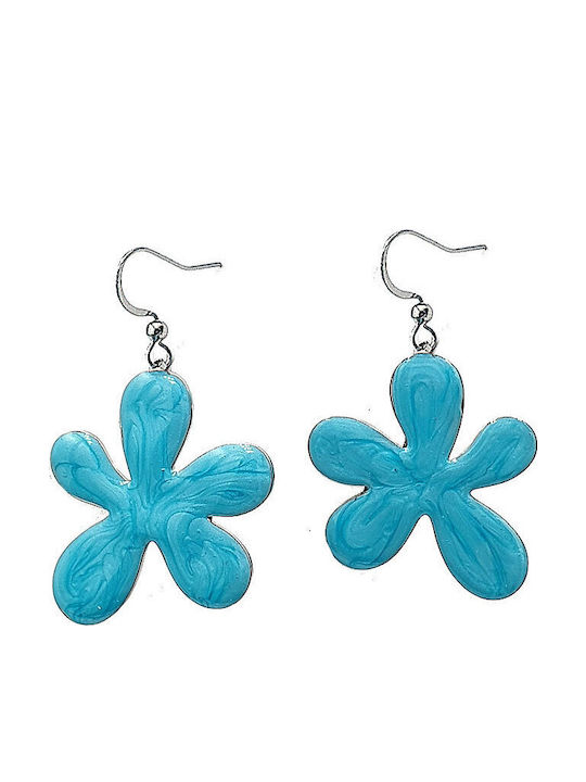 Fhs Jewlery Σκουλαρίκια Κρεμαστά από Ατσάλι Επιχρυσωμένα
