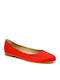 Satin Ballerinas Red