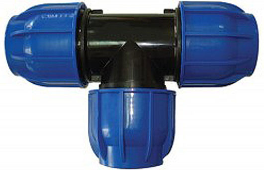 T-Shaped Connector Pipe Fitting Screwy Φ32 x Φ25 x Φ32