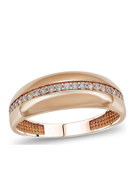 Damen Ring mit Steinen aus Roségold 14K