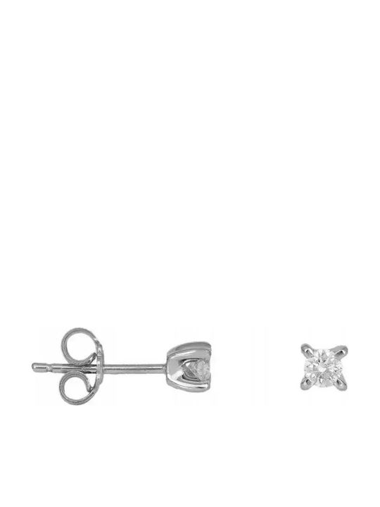 Обици от White Gold с Диамант