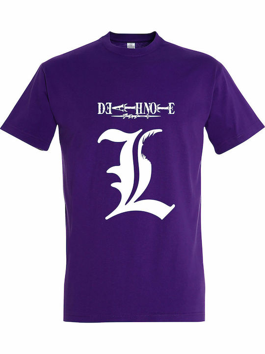 T-shirt Unisex " Death Note L Manga " Dark Purple