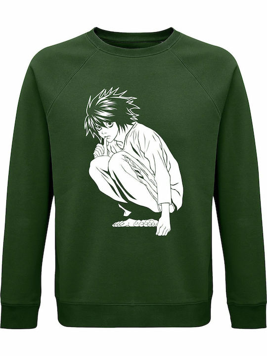 Суитшърт Унисекс Органичен L Lawliet От Death N...