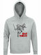Bluza Unisex Organic Iron Maiden Trooper Gri Melanj