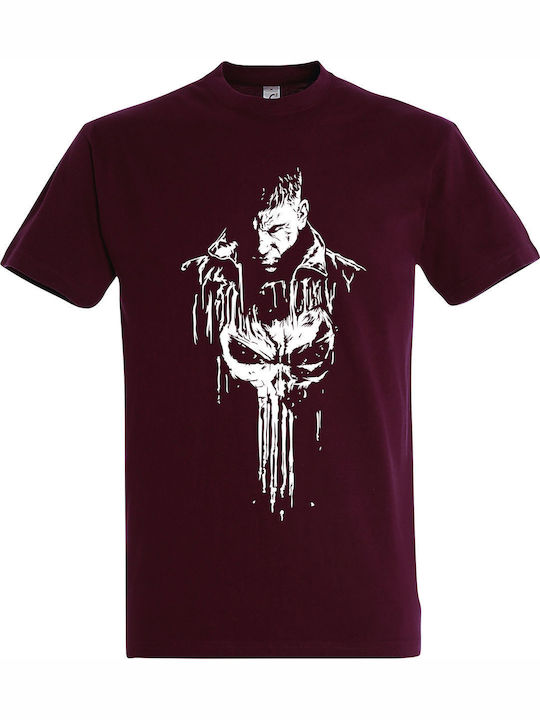 T-shirt Унисекс "Panisher Fanart" Бордо