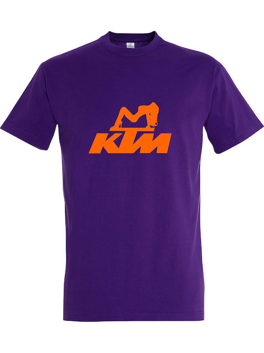 T-shirt Unisex " Ktm Bike Lover " Dark Purple