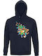 Unisex Bio-Kapuzenpulli "Minecraft Gang" Dunkelblau