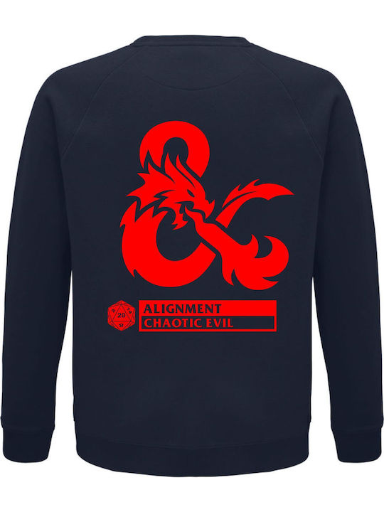 Unisex Organic Cotton Sweatshirt Dungeons Dragons Game French Navy
