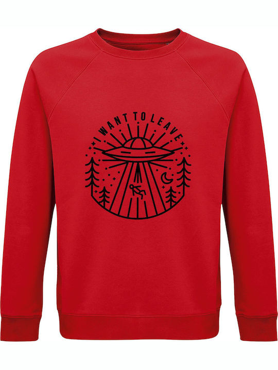 Sweatshirt Unisex Organic " I Want To Leave Ali...