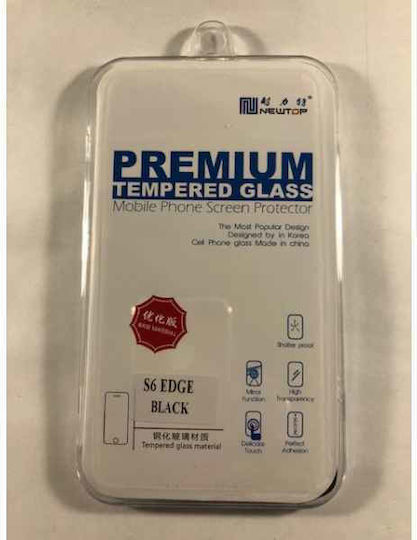 Display Glass 9h Premium Samsung S6 Edge Plus Black Retail