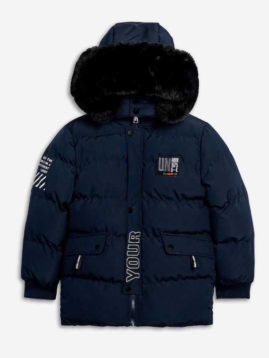 Kids' Casual Jacket with Hood Blue